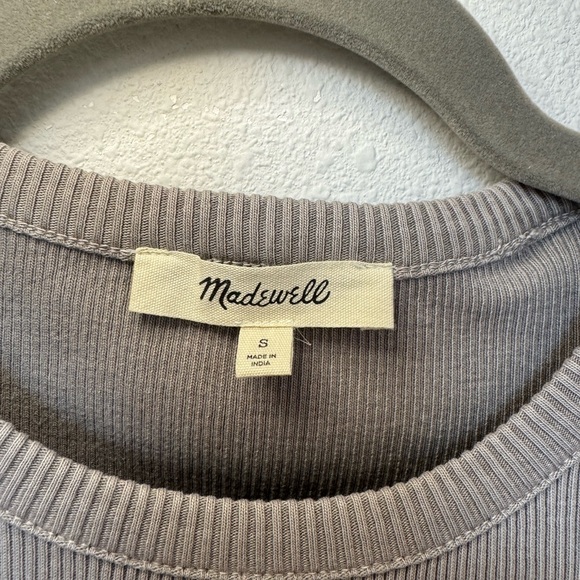 Madewell Garment-Dyed Ribbed Crewneck Pocket Tee - Picture 3 of 4